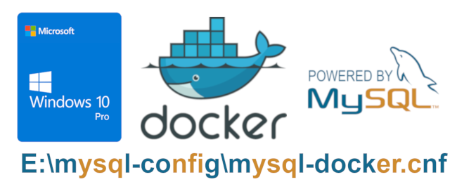 Docker on Windows 10: running mysql:8.0.30-debian with a custom config file.